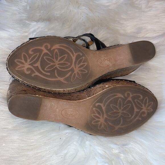 B.O.C. Jayna Caged Cork Wedge High Heel Sandals 11 - Picture 11 of 11